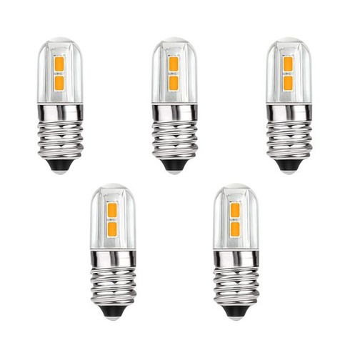 5 ks E10 LED žiaroviek 6V, AC/DC 6V 0,3W, 3000K teplá biela, nahrádza 3 watty, náhradné žiarovky za