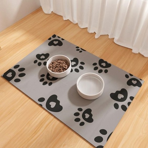 Podložky pod kŕmenie pre domácich miláčikov 40x60cm, savá podložka na krmivo a vodu pre psov, gumová