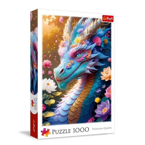 Trefl - Puzzle s 1000 dielikmi, Farebný drak, Klasické puzzle