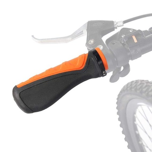 Ergonomické rukoväte riadidiel Yosoo Health Gear, protišmykové gumové rukoväte v oranžovej a čiernej