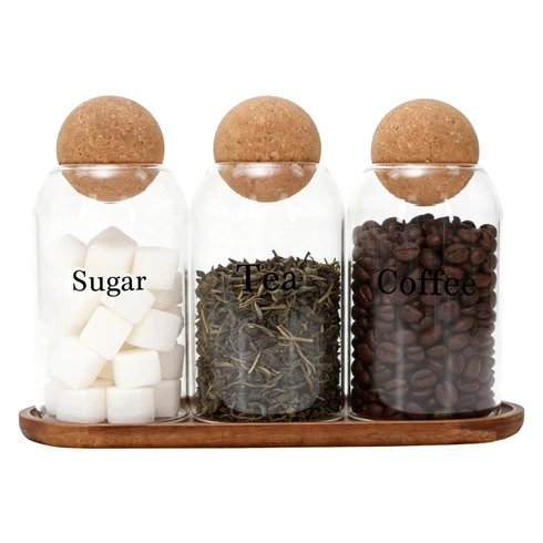 Sklenené dózy Xbopetda Cork Ball 750 ml