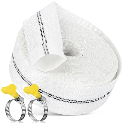 Zosilnená hadica 1 1/4 palca plochá hadica pre čerpadlo, hadica 32 mm 10 m s 2 sponami, priemyselná