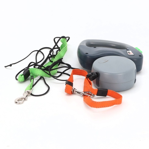 Makife Dual Doggie Pet Leash, Dvojité zaťahovacie vodítko pre psov, Automatické zaťahovacie vodítko, 3