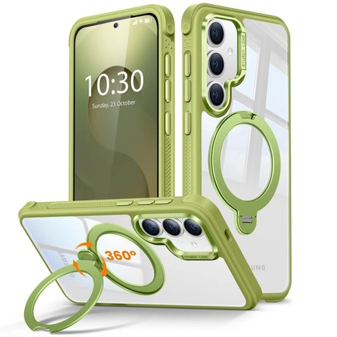 Puzdro HuwaiH pre Samsung Galaxy S24/S25 s 360 ° magnetickým stojanom, [16FT odolné proti pádu a