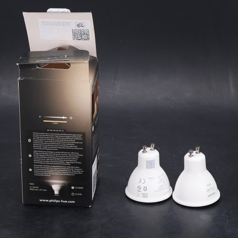 Múdra lampa Philips Hue GU10, stmievateľné teplé biele svetlo, balenie 2 ks, kompatibilné s