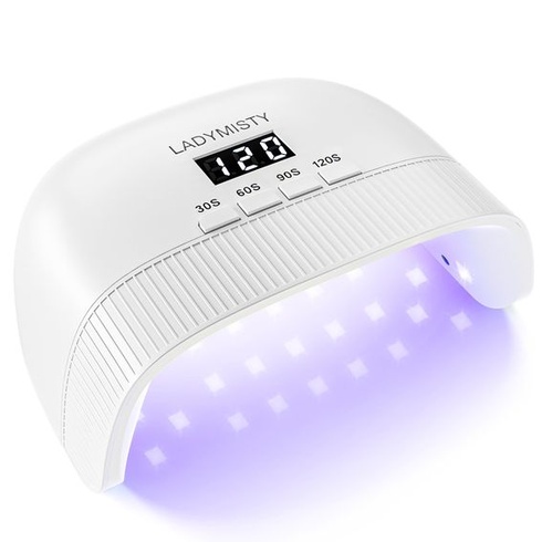 UV lampa LadyMisty na gelové nehty, vylepšená UV lampa 2026 – 30 dvojitě světelných korálků a LED