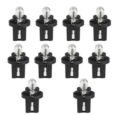 10 žiaroviek T5, 12V 2W, pätica B8, 5D, minižiarovky pre osvetlenie palubnej dosky, osvetlenie tachometra,