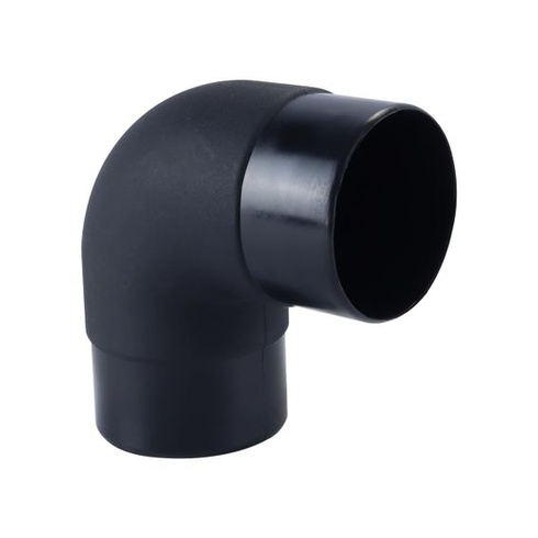 Vývod pro trubku autotopení 60 mm, koleno ve tvaru L, výfuková přípojka pro Eberspächer, černá, 108