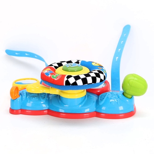 Winfun 46879 - Dětský volant se světlem a zvukem, interaktivní hračka a doplněk pro miminka, dárky