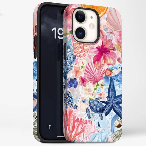 Puzdro na telefón Tawarror pre iPhone 12/12 Pro, ochranný kryt 2 v 1 Rich Ocean, silikónové TPU +