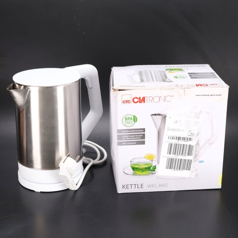 Nerezová kanvica Clatronic® | 1,5 litra | Bez BPA | Ovládanie jednou rukou | Puzdro z nerezovej