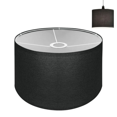 Čierne tienidlo pre závesnú lampu E27 30 cm
