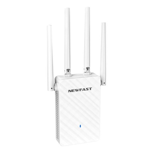 NEWFAST RE516 N300 WLAN opakovač, 2,4 GHz, WLAN zosilňovač so 4 anténami, LAN port