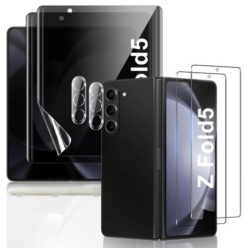 Ochranná fólia na displej pre Samsung Galaxy Z Fold 5, 2 + 2 + 2 kusy, mäkké TPU + tvrdené sklo +