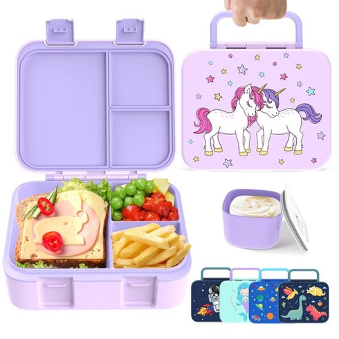 Bento Boxy, dětský obědový box s více přihrádkami pro chlapce, dívky, děti, dospělé, do práce, do