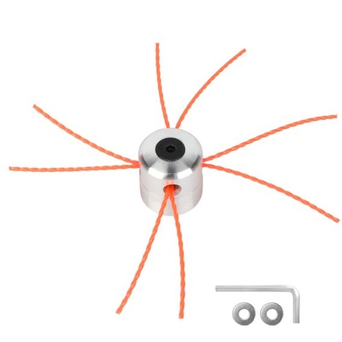 Univerzálna hlava Viabrico pre krovinorez, M8 M10, so 4 nylonovými strunami, 2,4 mm