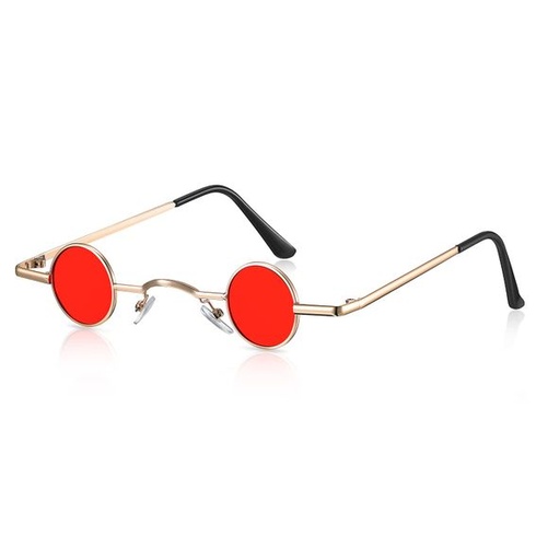 Photect Vintage slnečné okuliare s okrúhlym kovovým rámom, retro s malým kruhom, hippie oválne