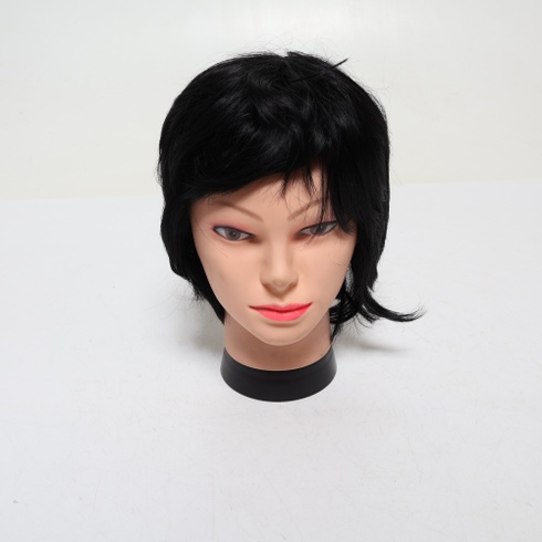 Krátka parochňa Sofeiyan so strihom pixie, teplovzdorné a prírodné dámske parochne s ofinou, 23 cm čierna