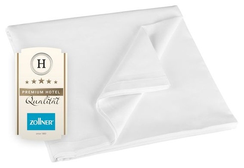 Prestieradlo alebo povlak na perinu ZOLLNER na leto - z čistej bavlny - 180x290 cm v bielej farbe -
