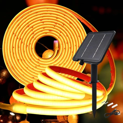 Solárny LED pásik Kisufu, 3 m, teplá biela