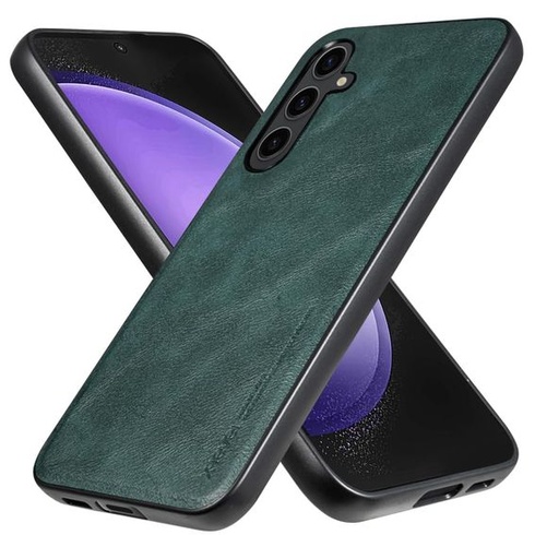 Kryt X-level pro Samsung Galaxy S21 FE, pouzdro na telefon z umělé kůže, zelené