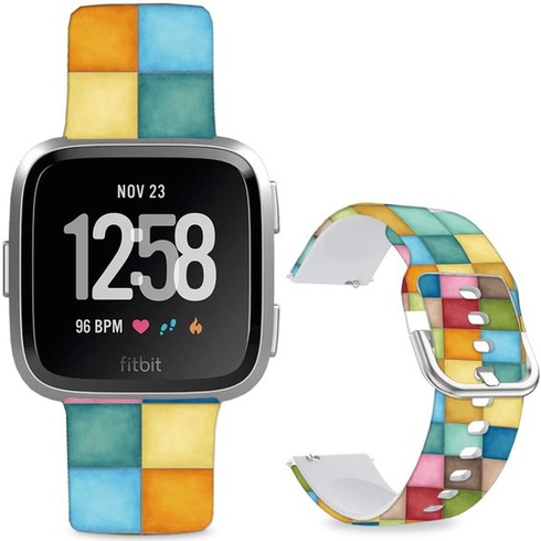 Mäkký silikónový náhradný športový remienok s kresleným vzorom, 23 mm, kompatibilný s Fitbit Versa