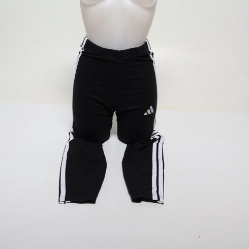 Dámské bavlněné legíny adidas Essentials 3-Streifen M, černé / bílé