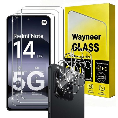 Tvrdené sklo pre Xiaomi Redmi Note 14 5G, 3+3 kusy tvrdeného skla pre Xiaomi Redmi Note 14 5G