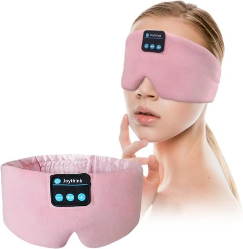 Spací maska Joythink s Bluetooth 5.3 sluchátky, hedvábná spací maska s hudbou, sluchátka na