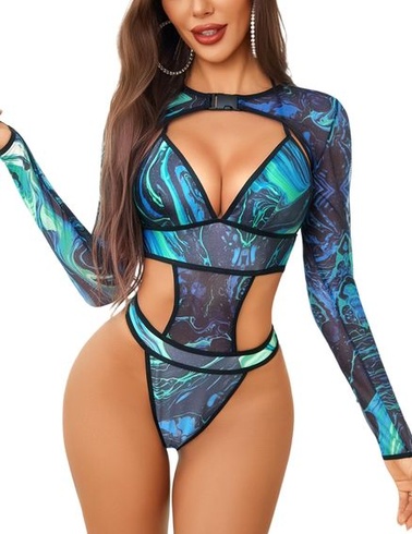 Avidlove Rave Outfits pro ženy Sexy tělové spodní prádlo Set spodního prádla Body L CX182
