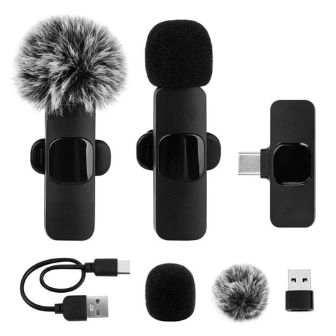 Bezdrátový mikrofon Mini Mic Pro, klopový mikrofon s klipem pro iPhone a Android, mikrofon pro