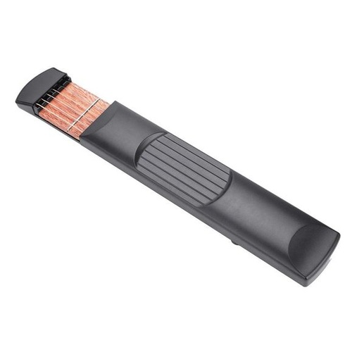 Vrecková gitara Tbest, mini 6 podvalov, čierna, mahagón, pre tréning prstov, náhradné klávesy pre