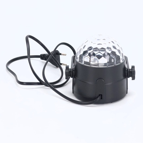 Morofme LED disko koule, 360° otočné párty světlo ovládané hudbou, 3W RGB disko světlo s dálkovým