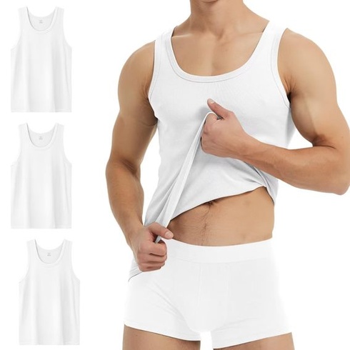 Pánske tielko YouShow, 3/5 kusov, 100% bavlnené, 3XL, 3*biele