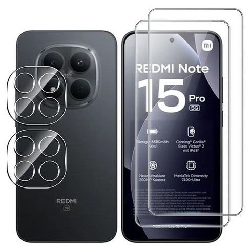 Fitudoos pre Xiaomi Redmi Note 15 pre 5G [2 ks] Ochranné tvrdené sklo na displej + ochranná fólia