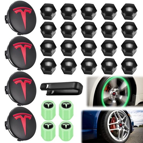 Sada krytů kol Tesla: Sada krytů kol Tesla Sada krytů středového kola Matice kol Krytka matic s