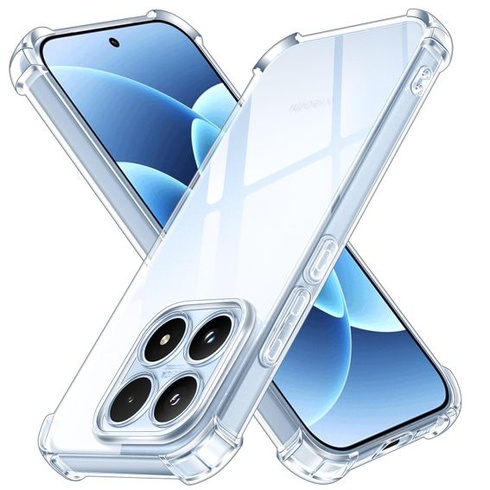 Průhledný silikonový kryt ivoler pro Xiaomi 17 s nárazuvzdornými ochrannými rohy, tenký měkký