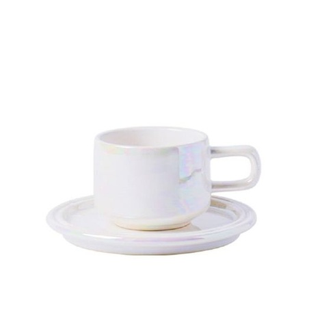Sada keramických hrnčekov na kávu 250ml, espresso hrnček s tanierikom, moderný čajový hrnček, cappuccino