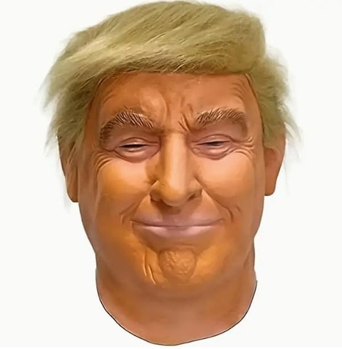 Veľká latexová maska ​​Donalda Trumpa s vlasmi z roku 2026 - Realistický kostým pre dospelých -