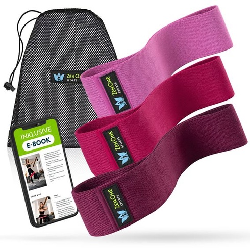 ZenOne Sports® Latexové fitness gumy | Sada smyčkových gum - Odporové gumy v úrovních 3-5 |