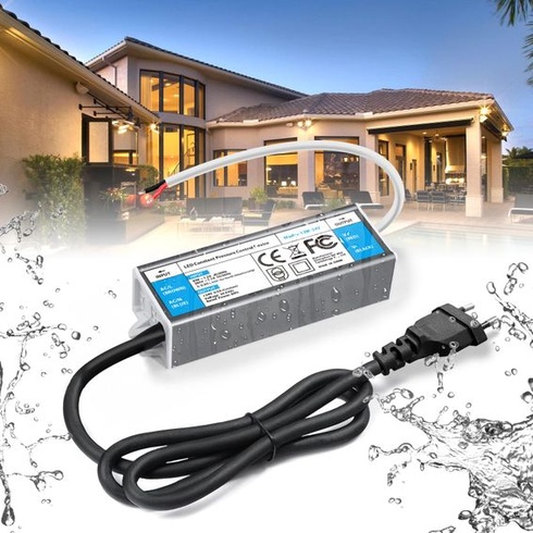 BRIMETI LED transformátor 24V 12W vodotesný IP67 LED Driver napájací zdroj 0,5A so zástrčkou