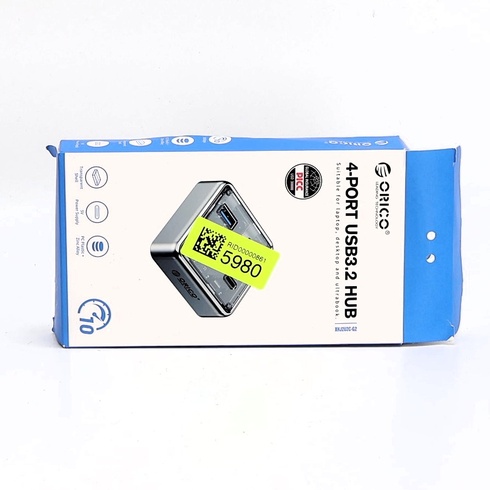 USB rozbočovač Orico, strieborný