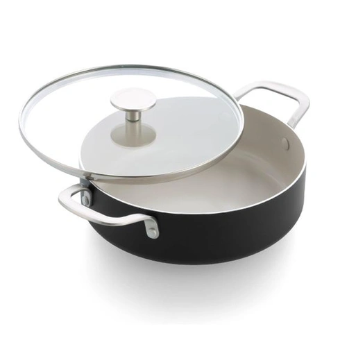 Pánev KitchenAid 24 cm/3,1 l, keramická nepřilnavá, vhodná pro indukci, černá.