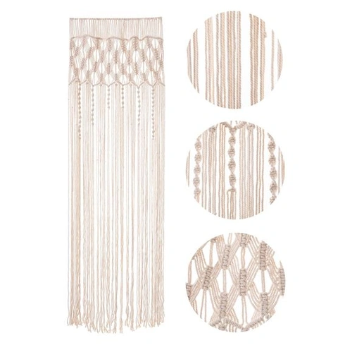 YilinkMart Macramé nástěnná tapiserie, ručně tkaná macramé tapiserie boho dveřní závěsné závěsy