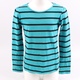 Dětské tričko H&M tyrkysové s černými pruhy