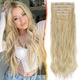 BARSDAR Clip in Extensions, 5 KS Dlouhé vlnité Clip in prodlužování vlasů Silný přírodní měkký