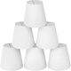 Cocoarm Moderní minimalistická sada stínidel na lampu, 6dílná bílá látková stolní/nástěnná svícnová