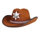 Boland - Dětský klobouk Šerif junior, stříbrná hvězda, šnůra klobouku, kovboj, karneval, maškarní,