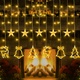BellaAcht Fairy Lights Curtain 2,3M 138 LED světelný závěs Vnitřní Venkovní Pohádková světla s
