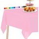 PartyWoo ubrus růžový, 137 x 274 cm / 54 x 108 palců Obdélníkový ubrus na párty omyvatelný pro 6 až